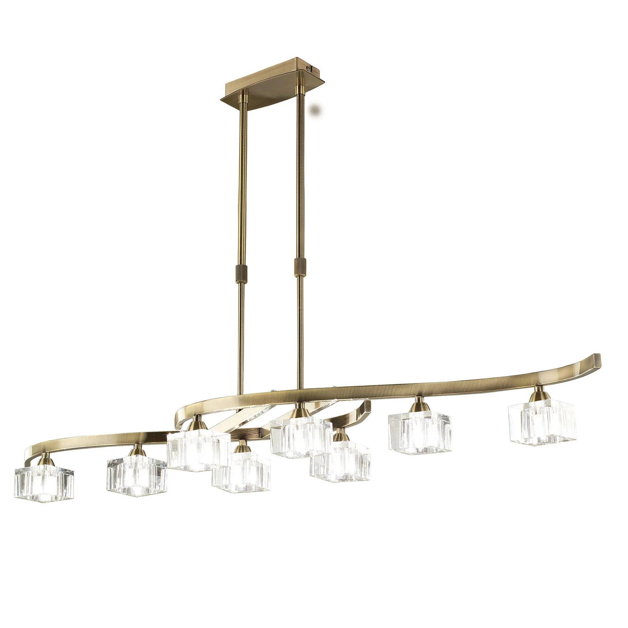 Cuadrax Antique Brass Ceiling Lights Mantra Linear Fittings
